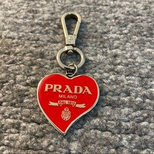 PRADA | Heart Charm Red/Silver